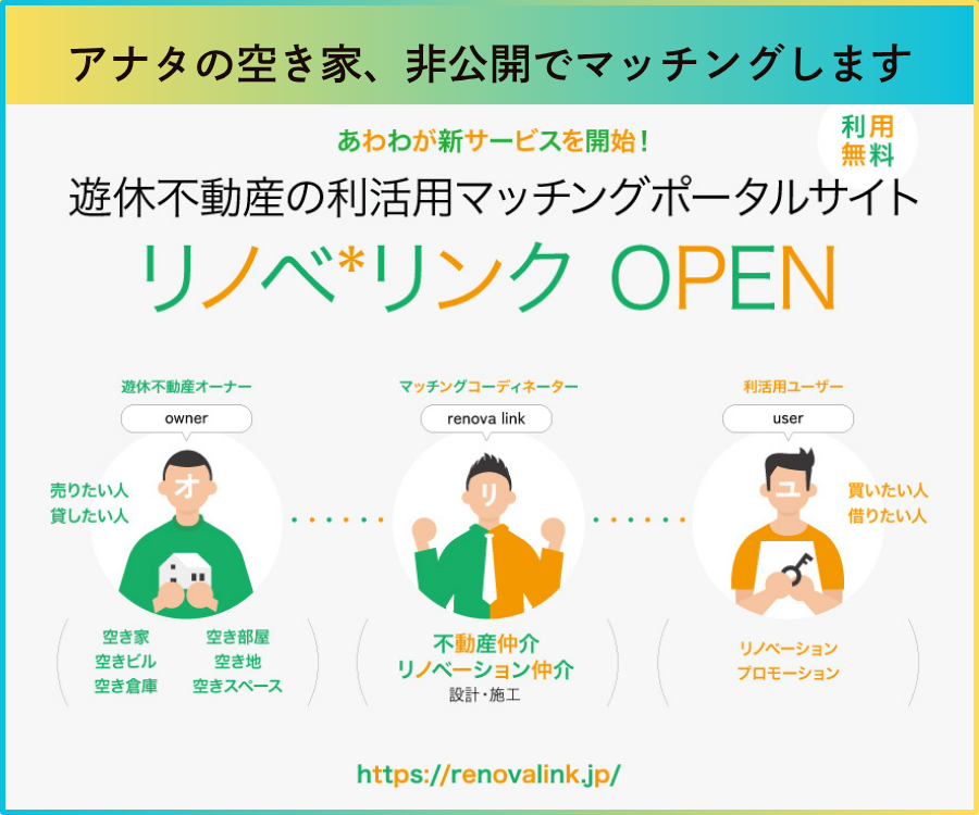 徳島の遊休不動産を利活用してつなぐ　リノベ＊リンク